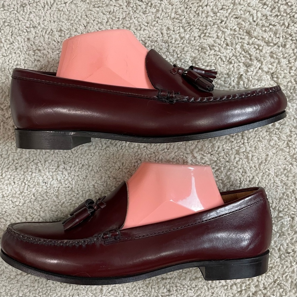 NOS! Women's WEEJUNS GH Bass CORCOVAN Leather TASSEL LOAFERS Preppy SHOES 10 B - Picture 4 of 7